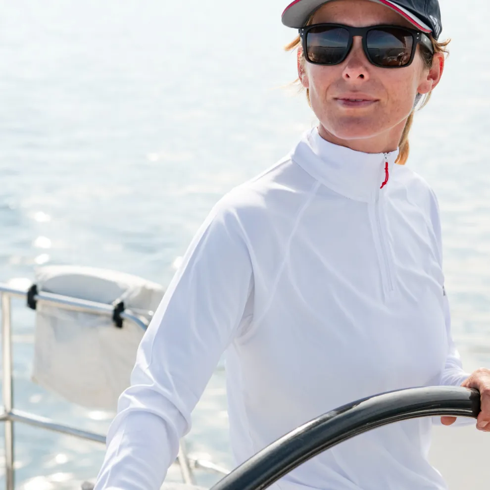 Women’s UV Tec Zip Tee – Long Sleeve